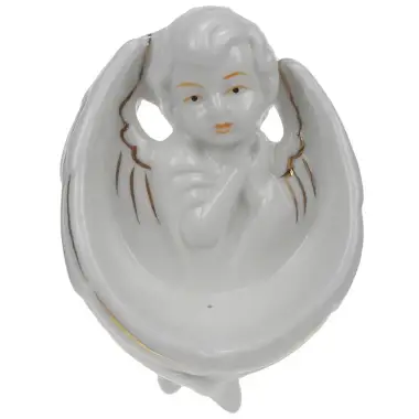 Bénitier - Ange - 11 X 8 cm - Porcelaine