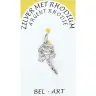 Médaille Argent Rhodié - Ste Rita Rose