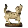 Bois Sculpte Chien Blanc Pour Personnages De Crèche De 15 Cm