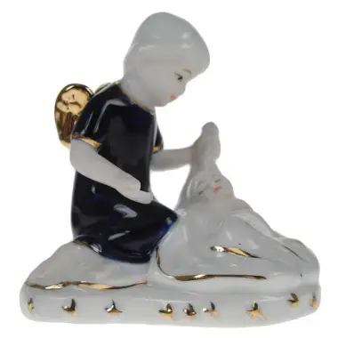Statue 10 X 9 Cm Angel enf Jesus Porcelain