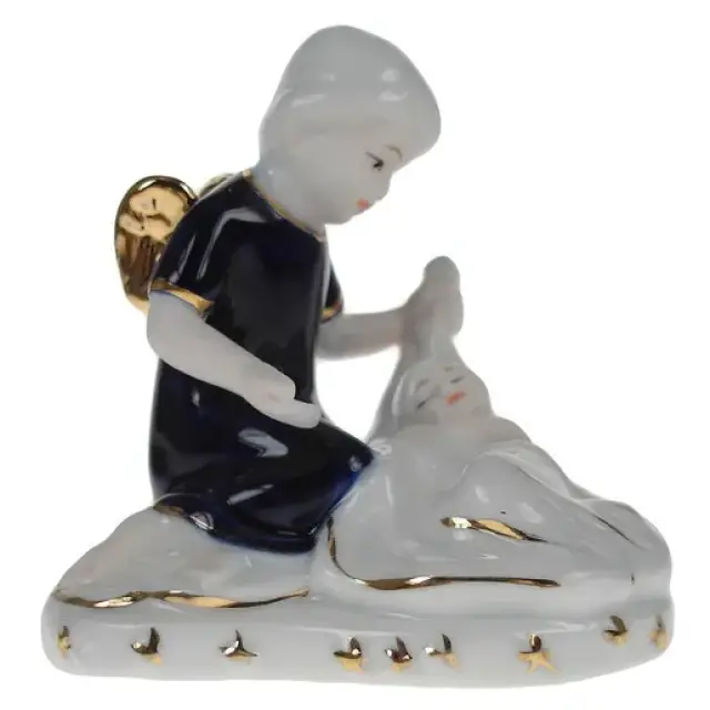 Statue 10 X 9 Cm Angel enf Jesus Porcelain