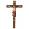 Croix Murale 21 Cm Bois Sculpte