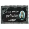 Plaque Cimetiere Aan Onze Geliefde Tante 9x14