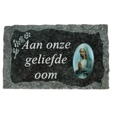 Plate of cemeteries Aan Eleven geliefde Oom 9x14