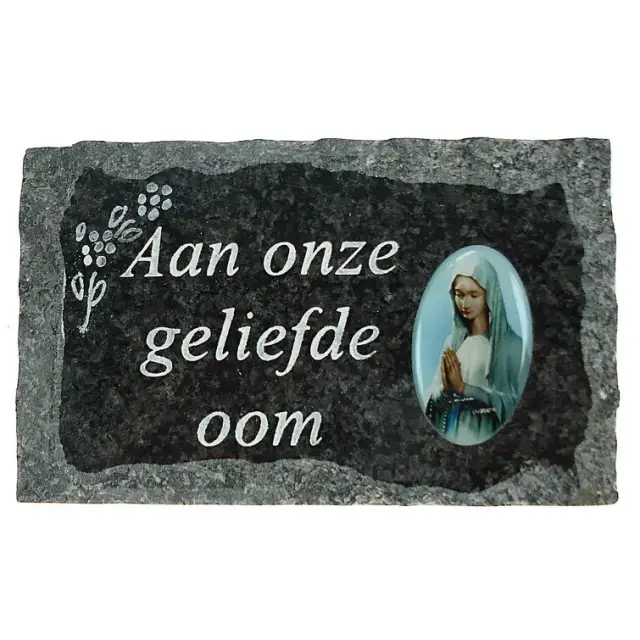 Plate of cemeteries Aan Eleven geliefde Oom 9x14