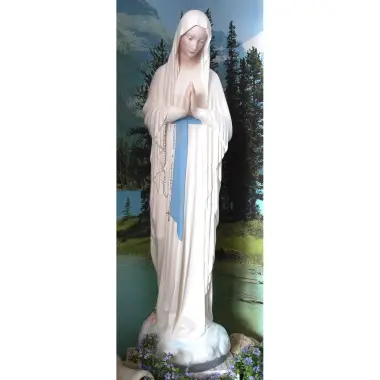 Statue Notre Dame de Banneux 135 cm polyester couleurs