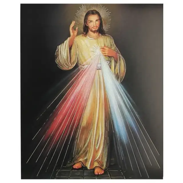 Poster 20 X 25 Barmhartige Christus "goud"