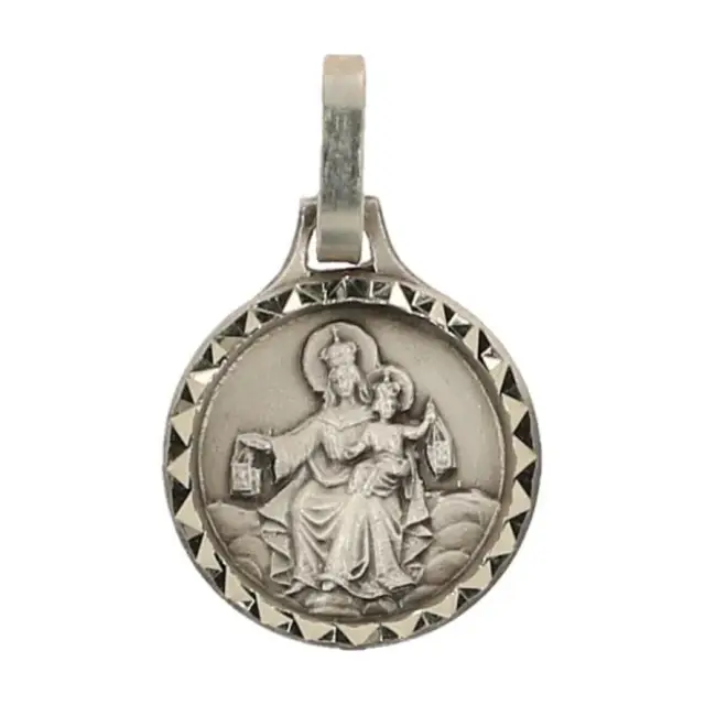 Médaille Scapulaire - 12 mm - Métal Argenté