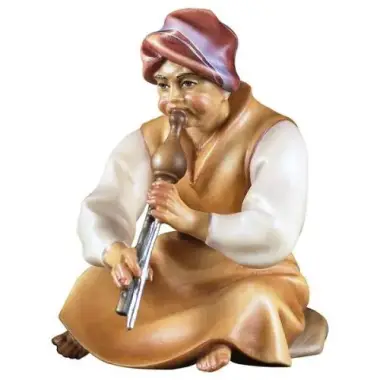 Shepherd Flute Sitting With for nativity figurines of 16 cm Color