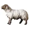 Mouton blanc à tête noire : crèche de Noël en bois Ulrich 15 cm