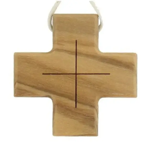 Olivewood cross for Holy communion 38 x 38 mm