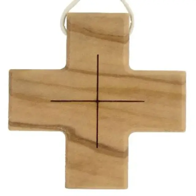 Olivewood cross for Holy communion 47 x 47 mm