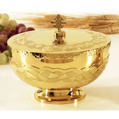 Ciboria / Patene Diam 12 Cm golden Pisces