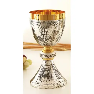 Chalice H 20 Cm Golden / Silver 4 Evangelists