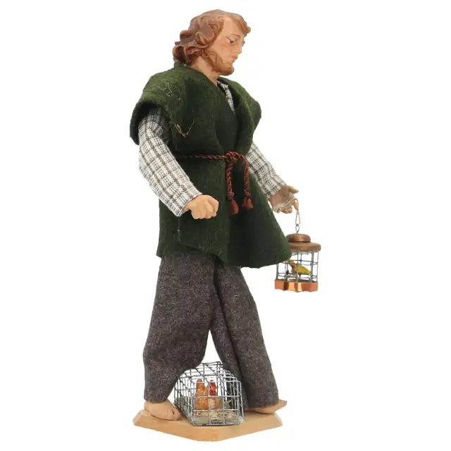 Crèche de Noël Heide Hannah : berger avec cage - H 20 cm Couleur