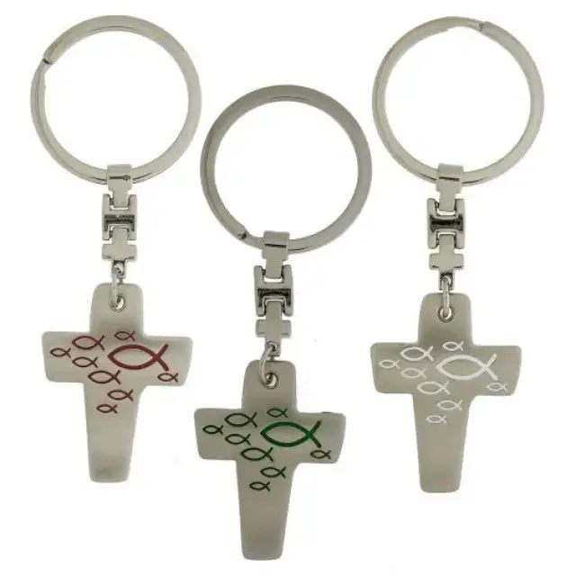 Porte-Clefs Croix / Poisson