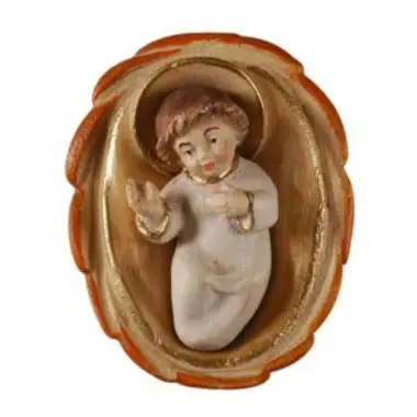 Enfant Jesus+berceau 15 Cm Antique