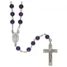 Rozenkrans Zilver + Rhodium Amethyst - 6 mm