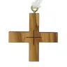 Croix d'aube en bois d'olivier - 30 x 30 mm