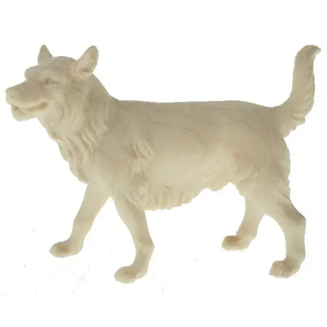 Chien pour personnages de crèche de 16 cm bois naturel