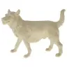 Chien pour personnages de crèche de 16 cm bois naturel