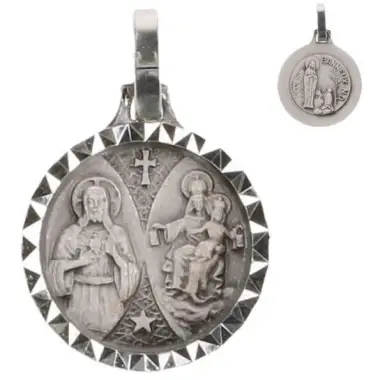 Medaille Scapulier - 14 mm - Metaal Verzilverd