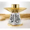 Candle holder H 14.5 Cm Diam Candle 5 Cm two tone