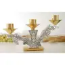 Candle holder Base L 29 H Cm 19 Cm 4 Cm Diam Candle two tone