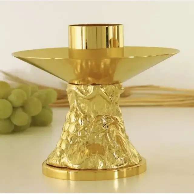 Candle holder Base Diam 9 H Cm Cm 13 Cm golden en Candle Diam