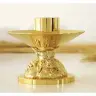 Candle holder Base diameter 7 cm H 9 cm diam Candle 4 Cm golden