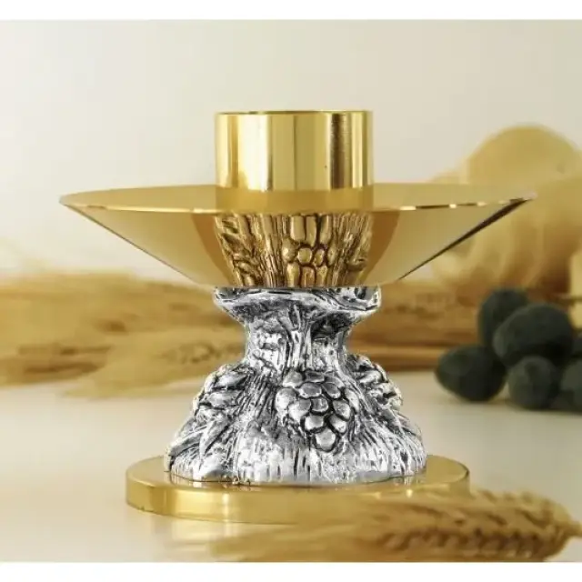Candle holder Base Diam 7 Cm H 9 Cm Diam Candle 4 Cm two tone