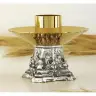 Bougeoir Base 8x8 Cm H 9 Cm Diam Bougie 4 Cm Bi-Couleur
