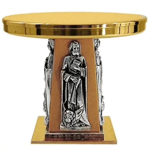 Metal base 4 Evangelists B. Cm H17 14x14 cm diam P. 22 Cm