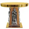Metal base 4 Evangelists B. Cm H17 14x14 cm diam P. 22 Cm