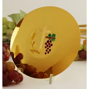 Patène Diam 15 Cm Doré + Émail