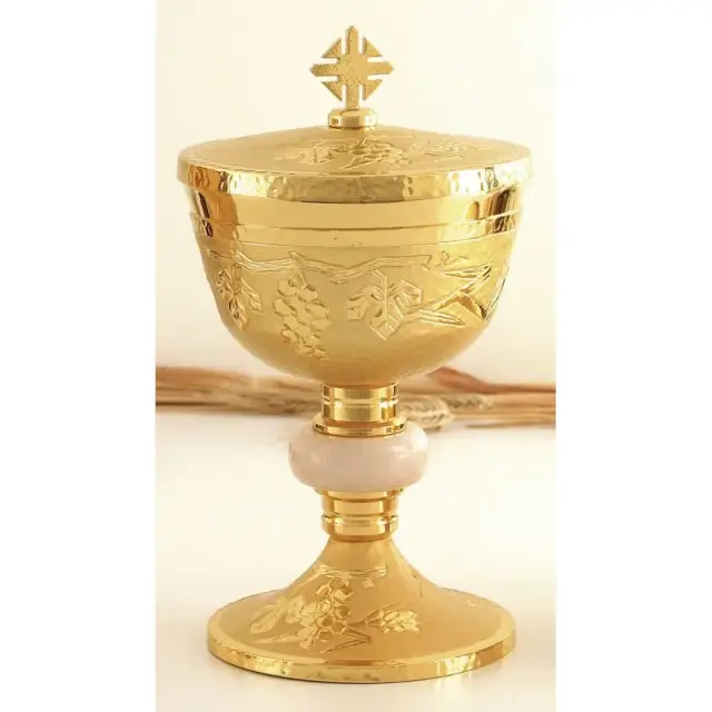 Ciboria H 22 cm diam Ouv. 12 Cm golden