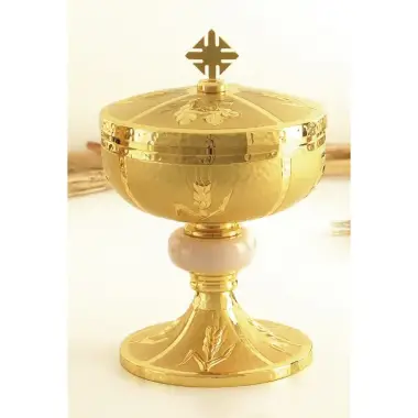 Ciboria H 18 cm diam Ouv. 12 Cm golden