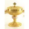 Ciboria H 18 cm diam Ouv. 12 Cm golden