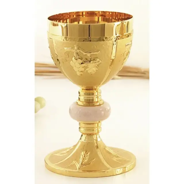 Calice H 19 Cm Diam Ouv. 10 Cm Doré