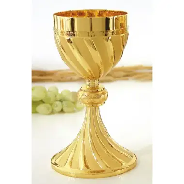 Chalice H 20 cm diam Ouv. 10 Cm Golden