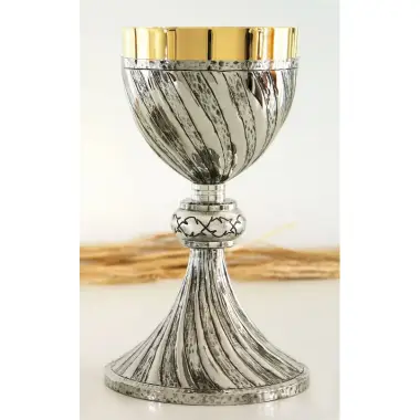 Calyx H 20 cm diam Ouv. 10 Cm Silver