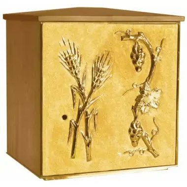 Tabernacle 25.5x25 Cm P 22 Cm Revetement Bois
