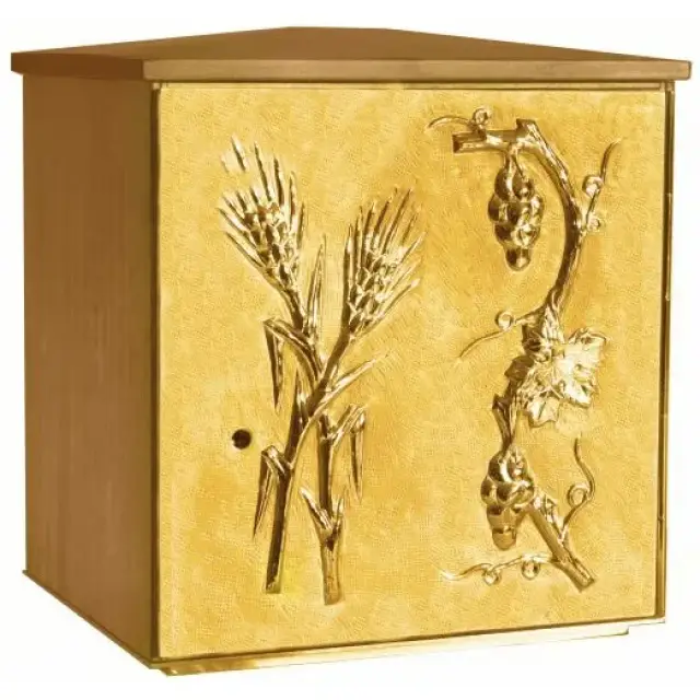Tabernacle 25.5x25 Cm P 22 Cm Revetement Bois