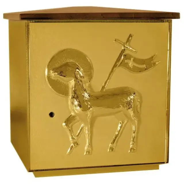 Tabernacle 25.5x25.5 Cm P 22 Cm Revetement Bois