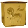 Tabernacle 25.5x25.5 Cm P 22 Cm Revetement Bois