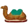 Santon Gateau 7 Cm Chameau Couche vert
