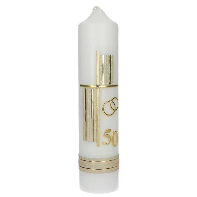 Jubileumkaars 265 X 60 mm Goud + "50"