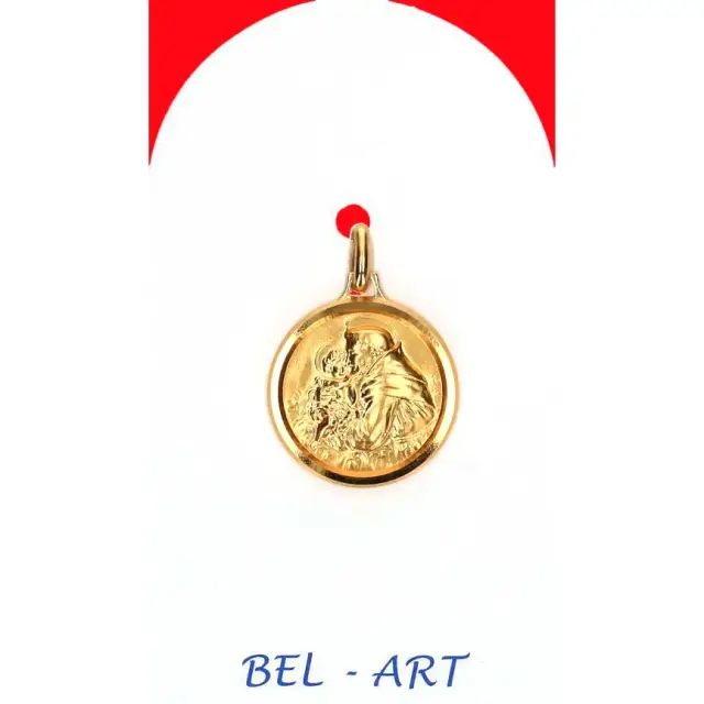 Medaille Goud 9K - H Antonius - 16 mm