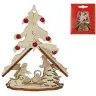 nativity Wooden Box With Rhinestones Red 10Cm