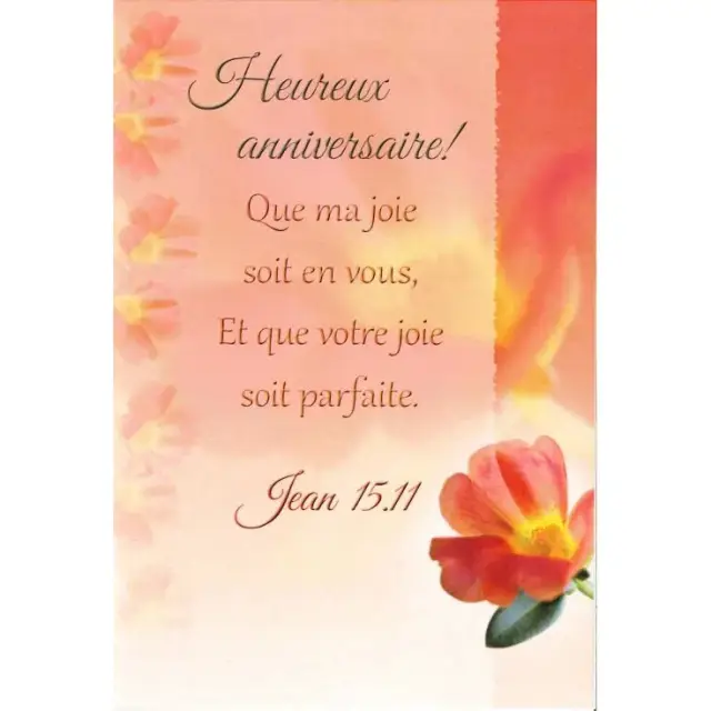 Dubbele Kaart + Omslag - Heureux Anniversaire